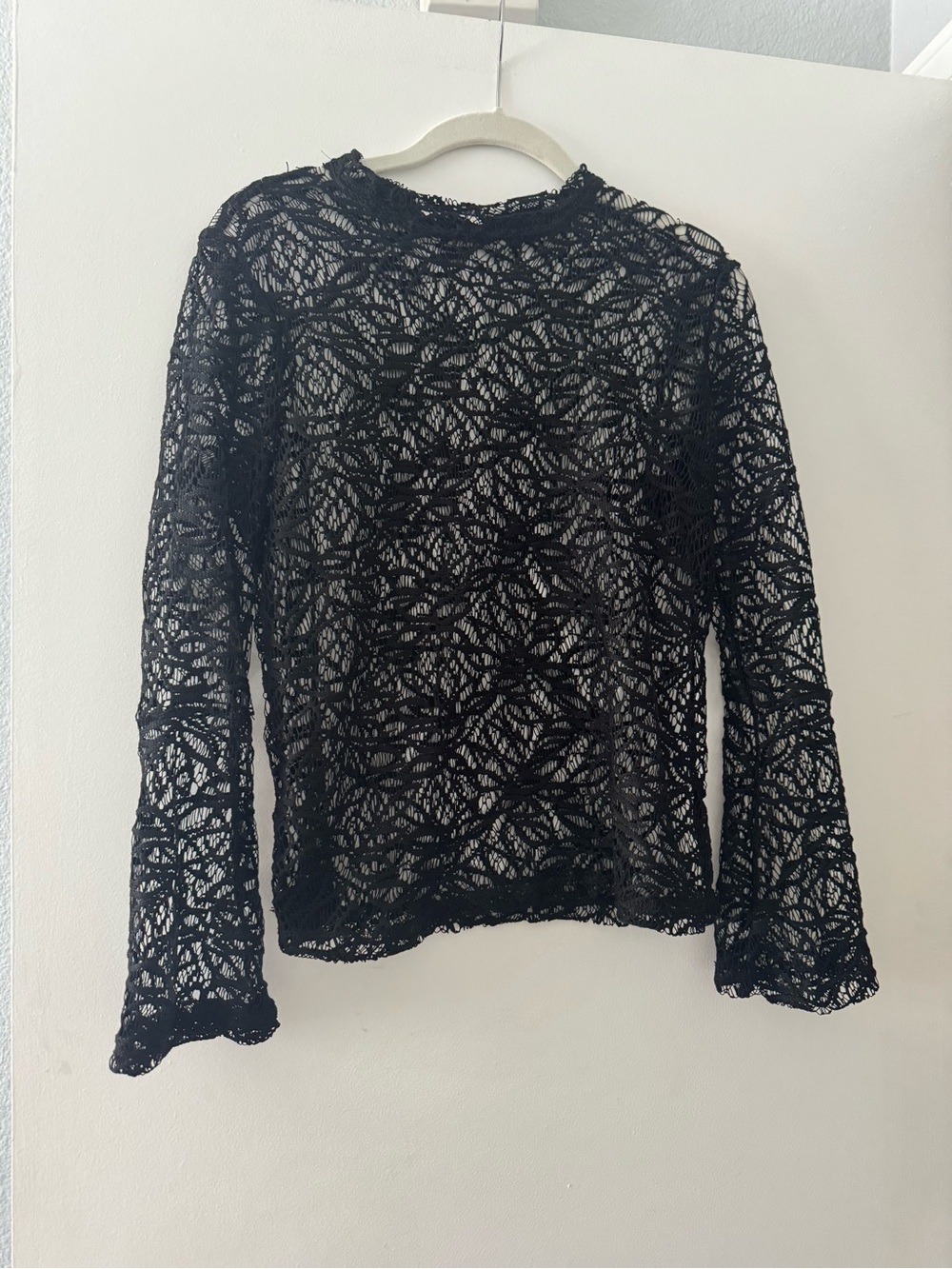 Wanderlust Black Lace Long Sleeve Top